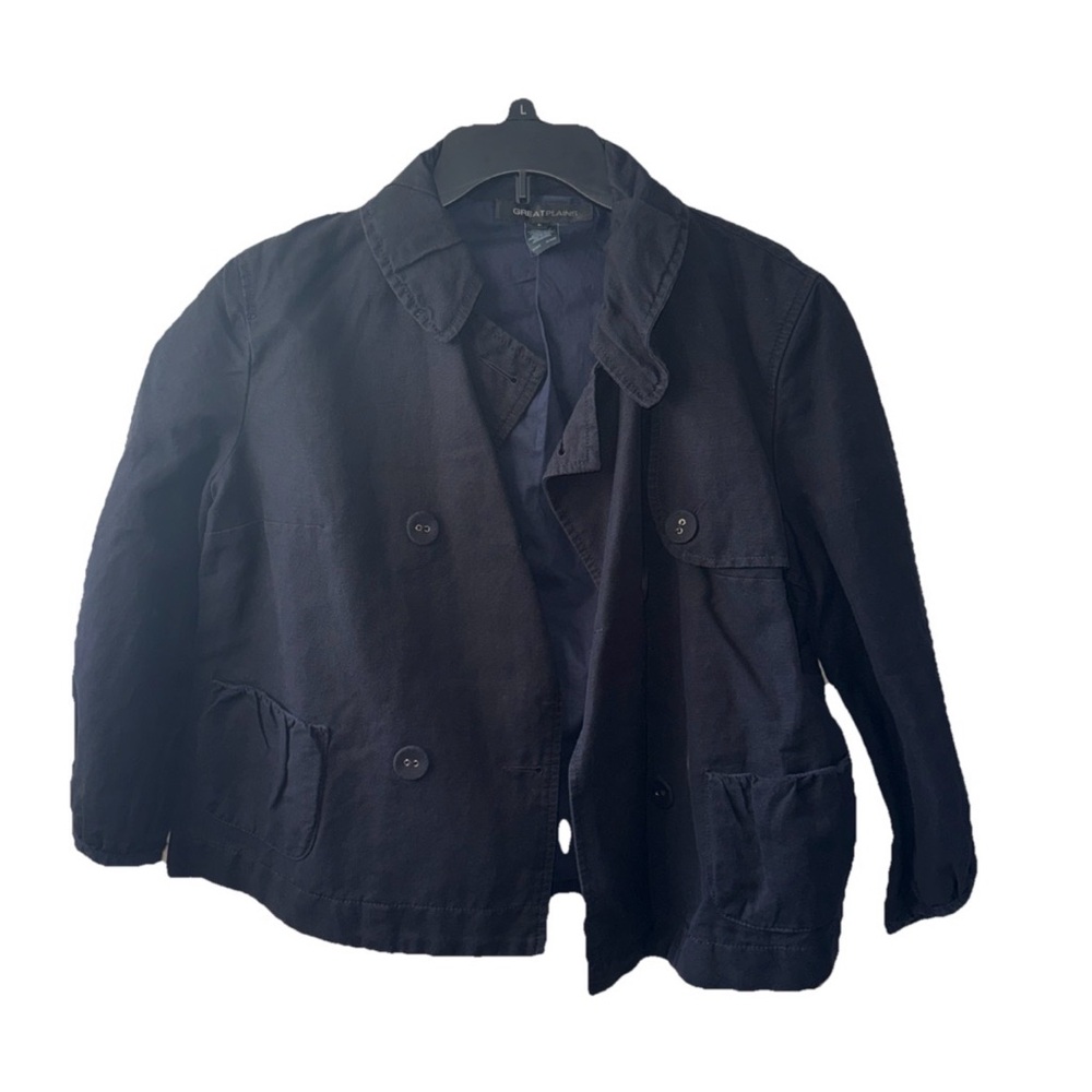 Women's Navy Double-Breasted Jacket